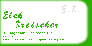 elek kreischer business card